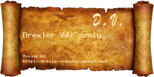 Drexler Vászoly névjegykártya